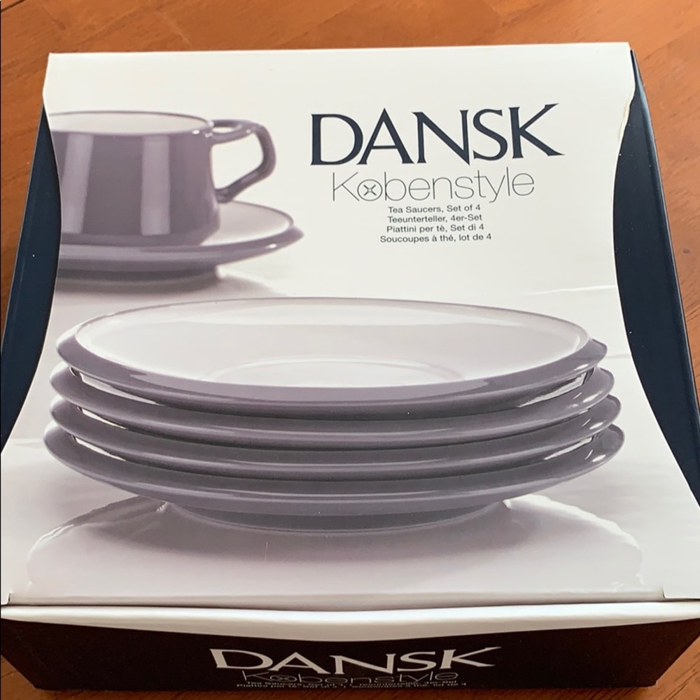 NIB! DANSK Tea Saucers Set of 4